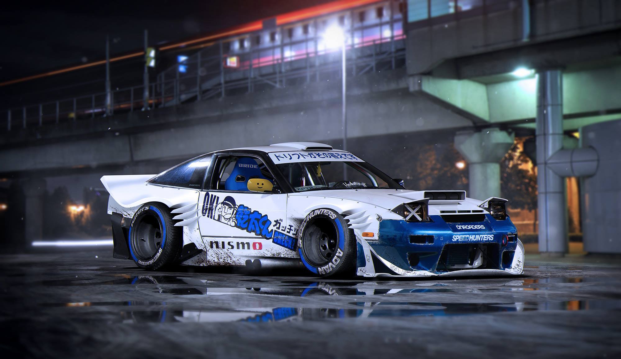 nissan 240sx s13 car body kit rendering by khyzyl saleem