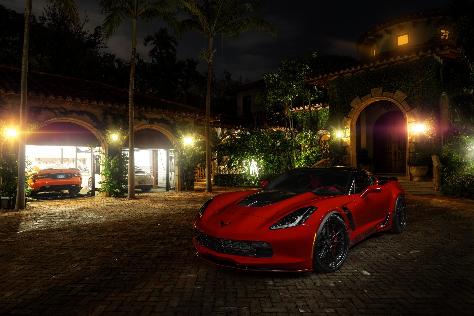 chevrolet corvette c7 stingray rosso americano auto ruote