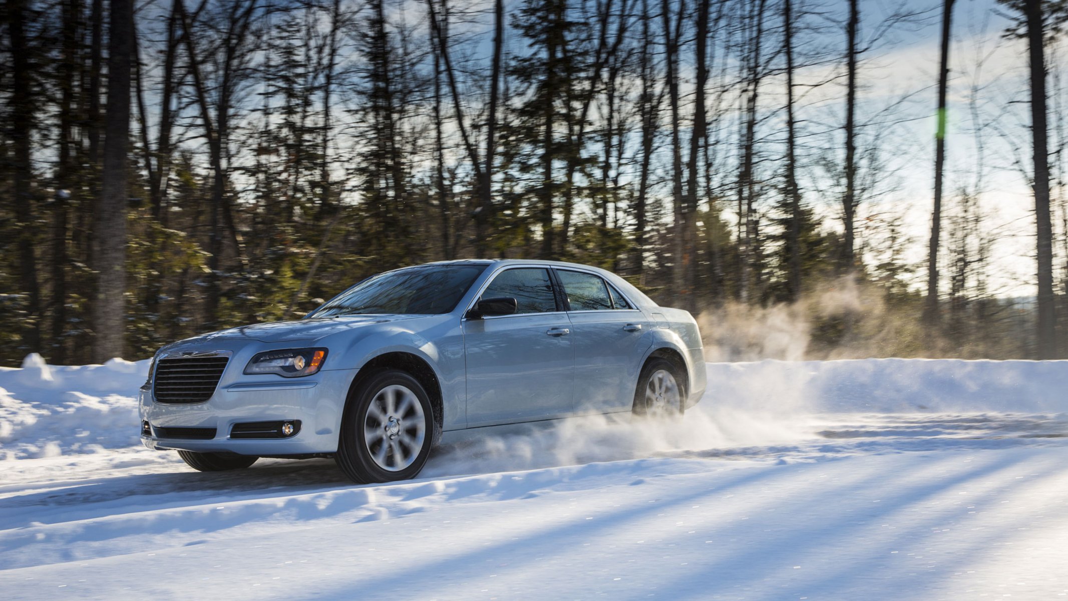 limousine chrysler 300 winter schnee natur