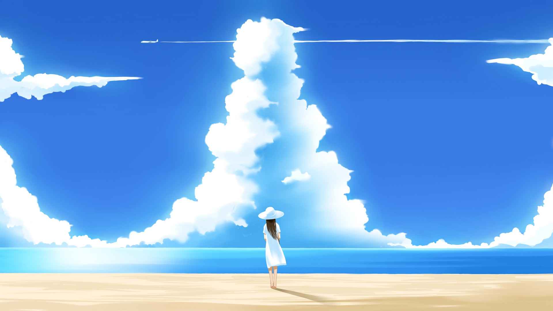 ummer sky beach cloud