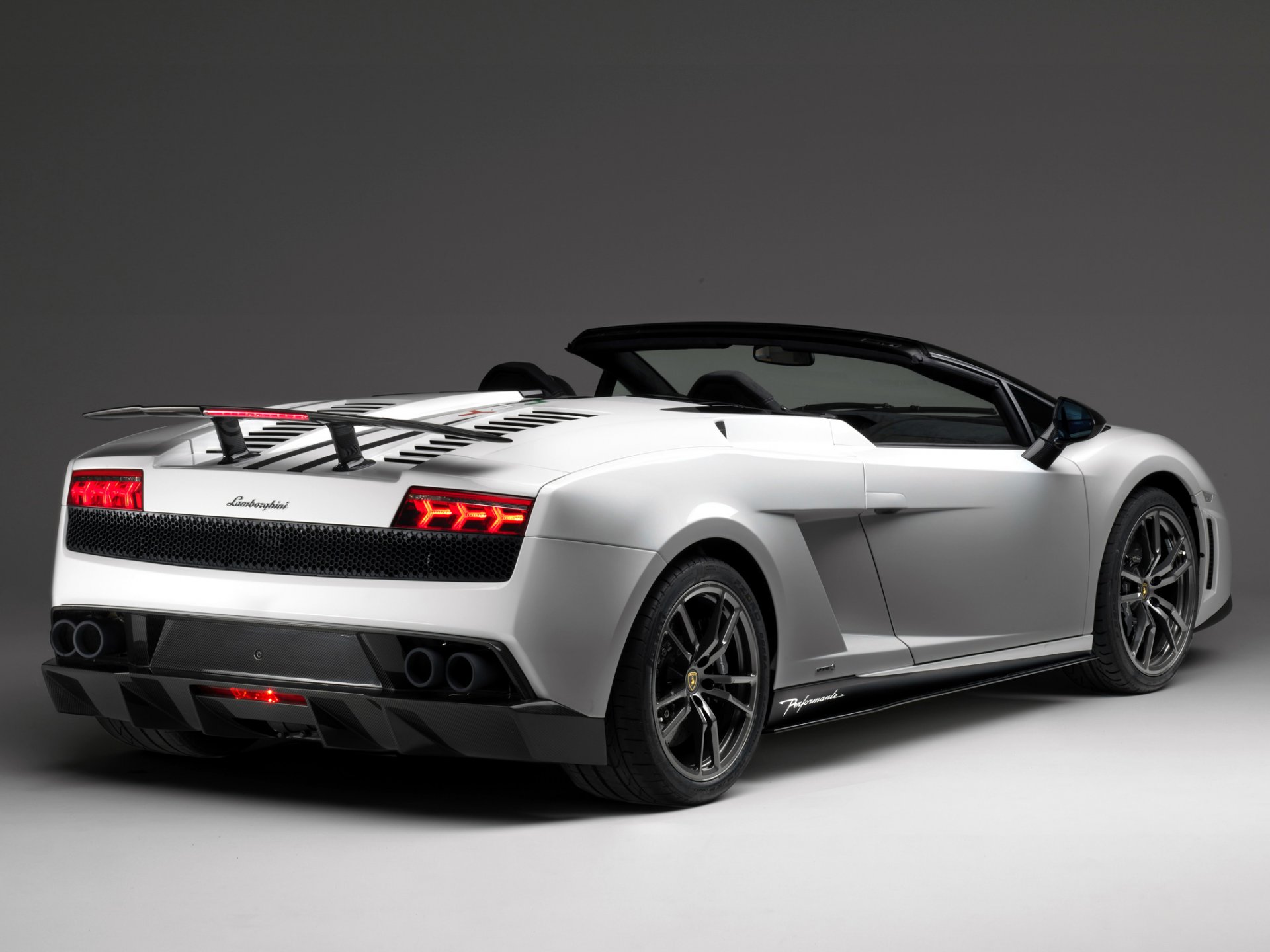 lamborghini gallardo lp570-4 spyder performante вид сзади спойлер ламборгини