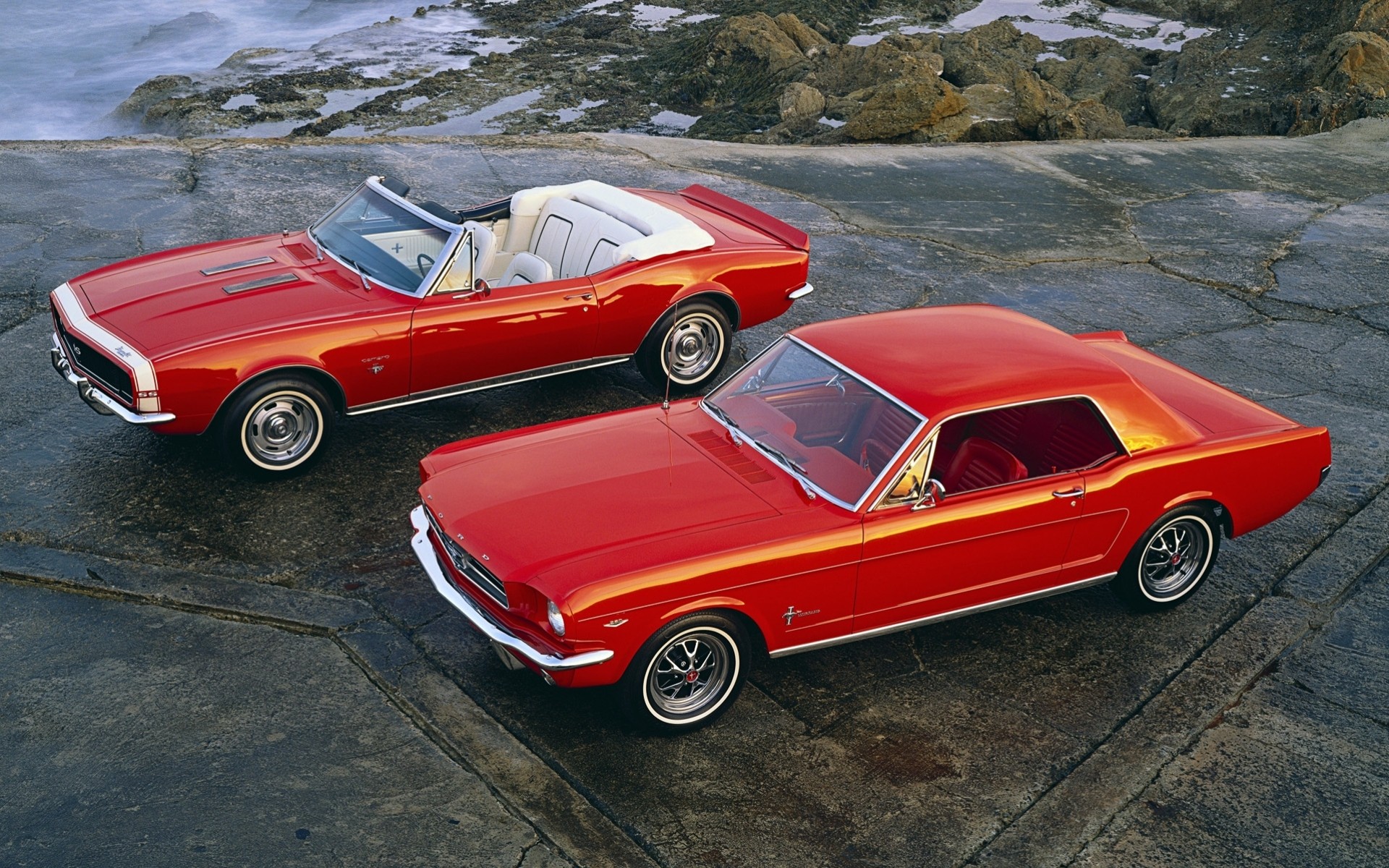 coches del músculo ford mustang camaro rojo 1964 corvette coupé coches convertible reparación