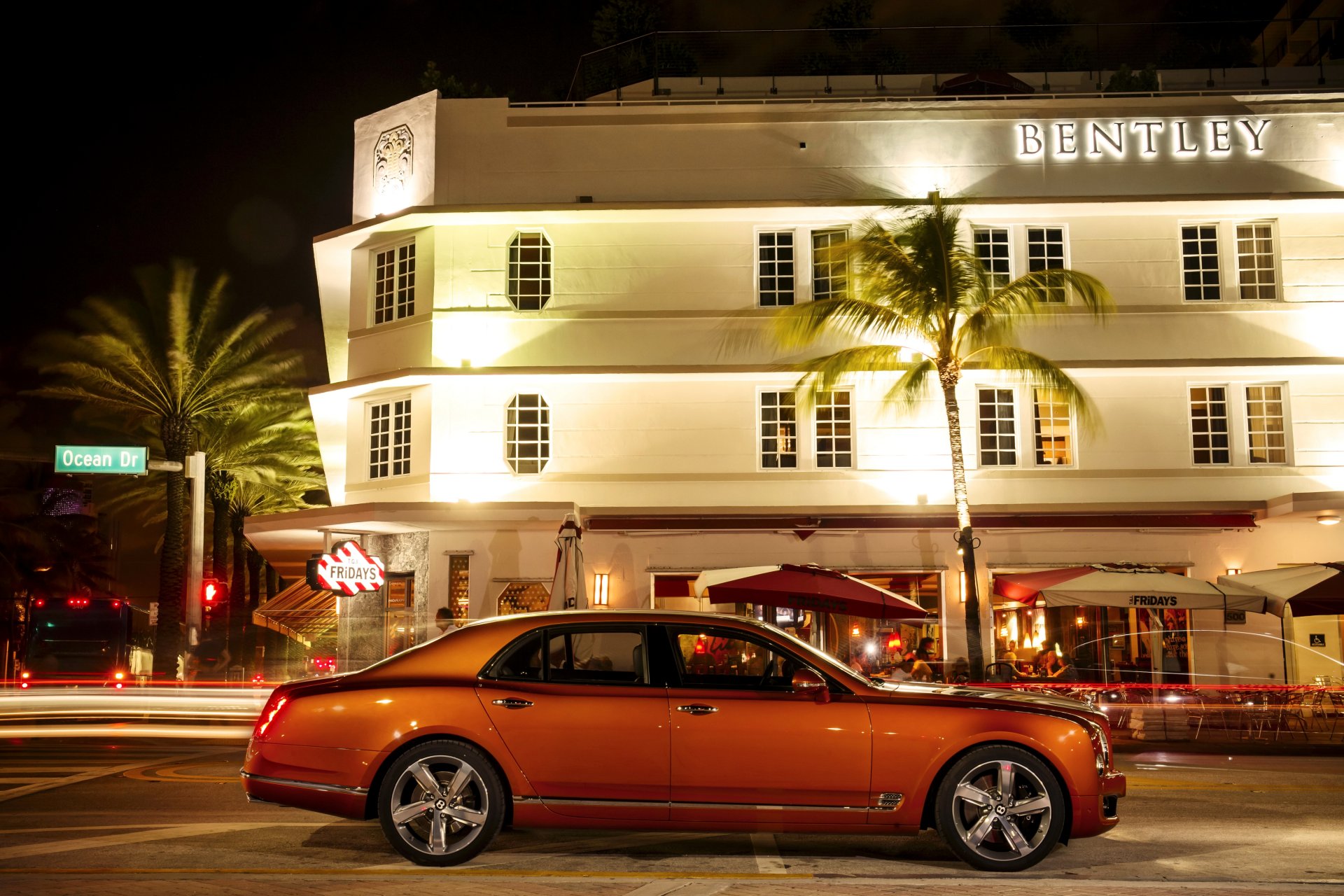 bentley 2015 mulsanne geschwindigkeit luxuriös orange seitlich metallic auto foto