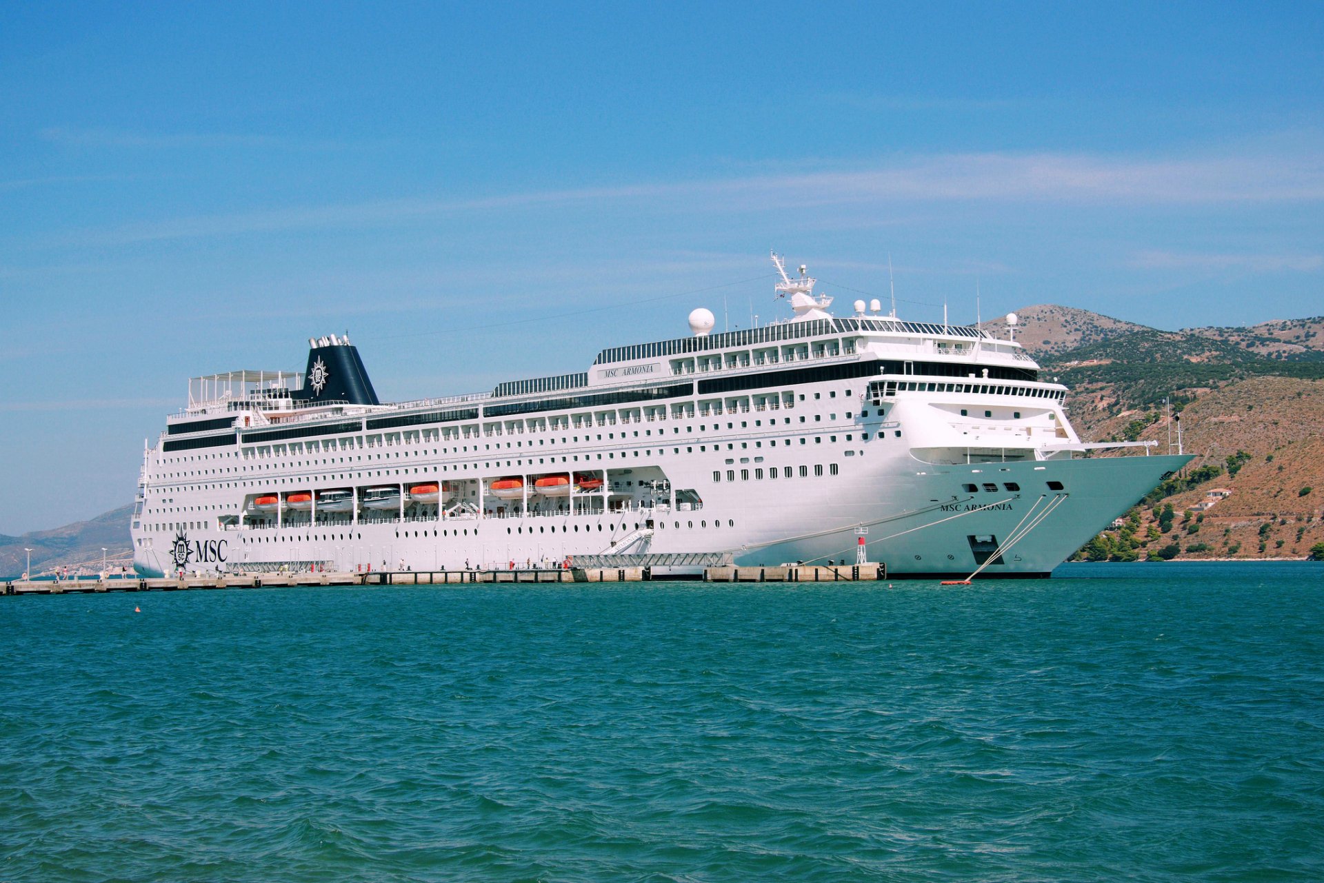 barco trazador de líneas crucero cielo mar