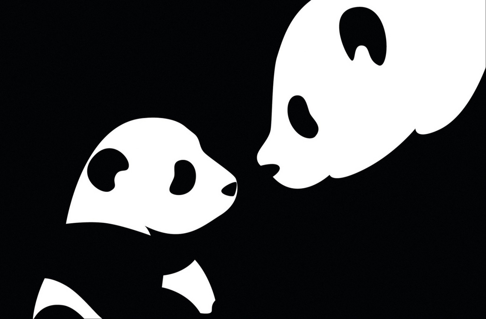 black and white mom baby panda eyes drawing sadness black and white drawings anime