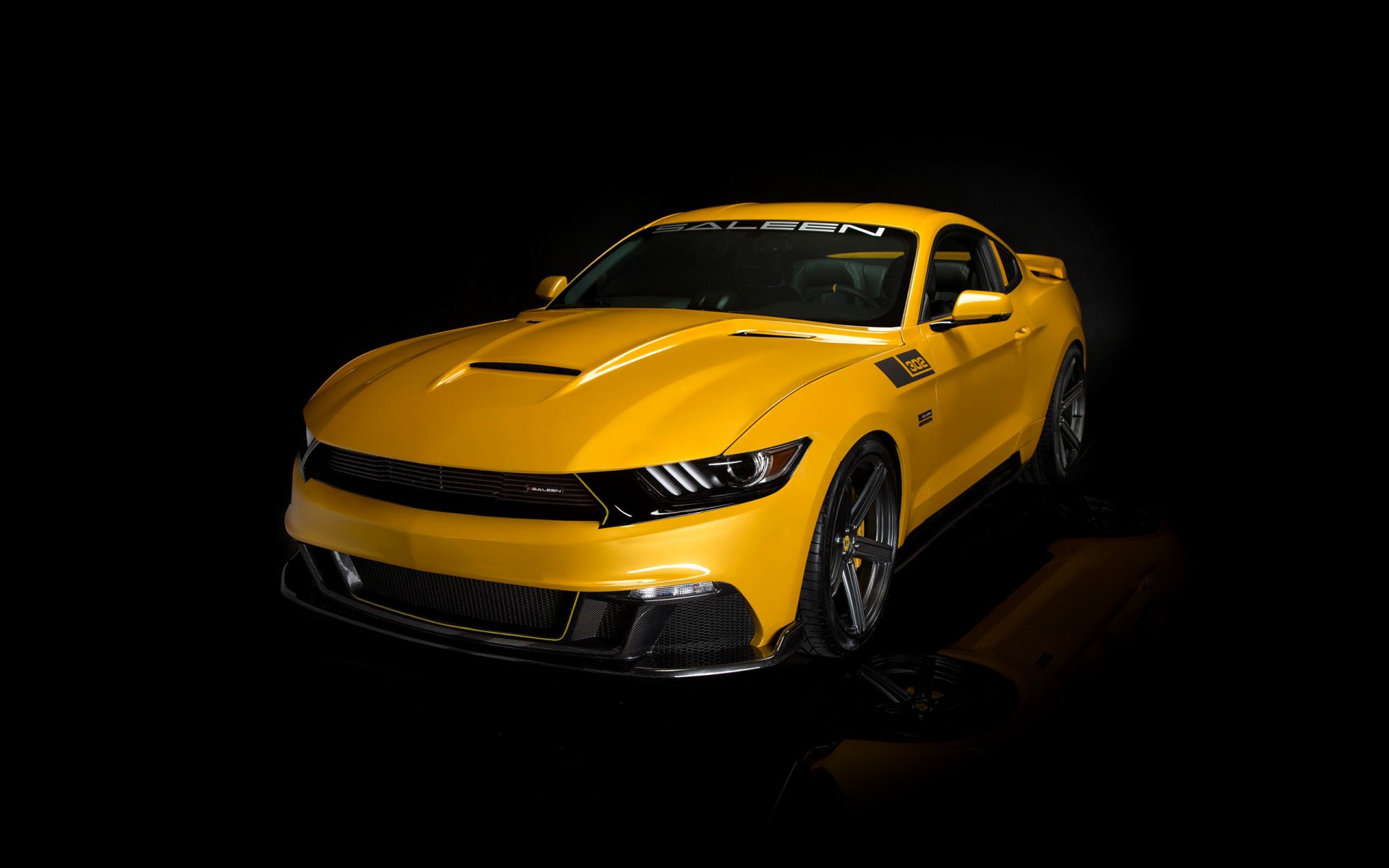 2015 saleen s302 etichetta nera giallo