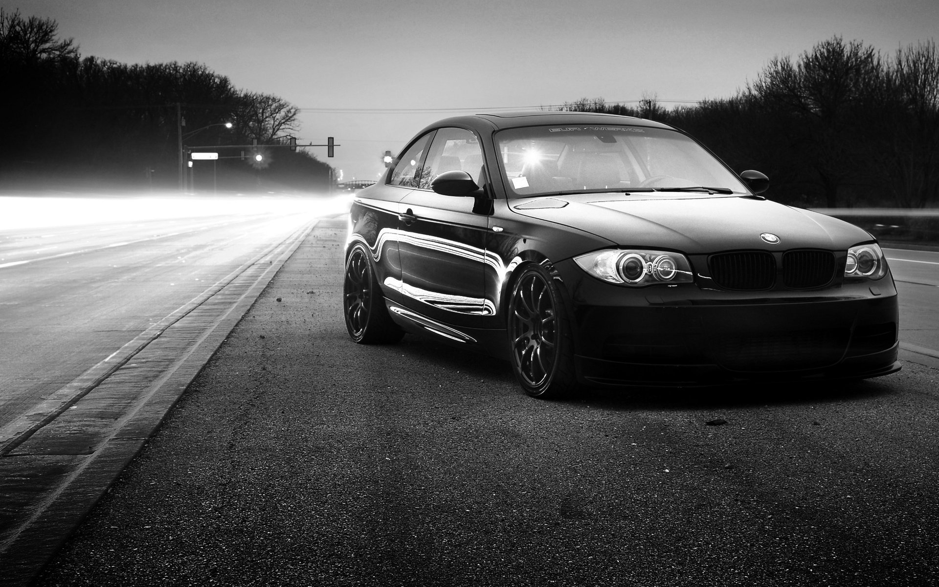 bmw auto wallpaper cars bmw 135i auto photo black and white cars road aswalt headlights auto sky speed black passenger cars transport motor transport