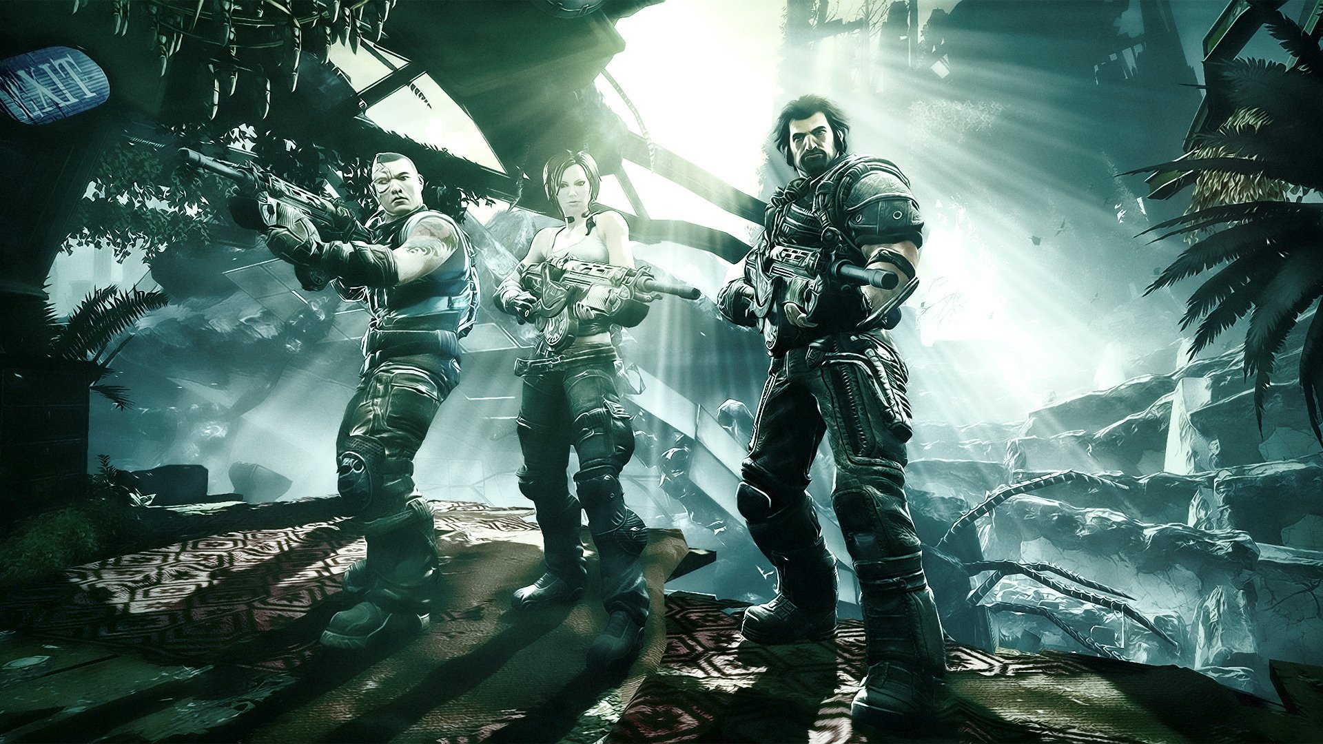 schläger waffen bulletstorm spiel zeichnungen anime männer-a frauen-a