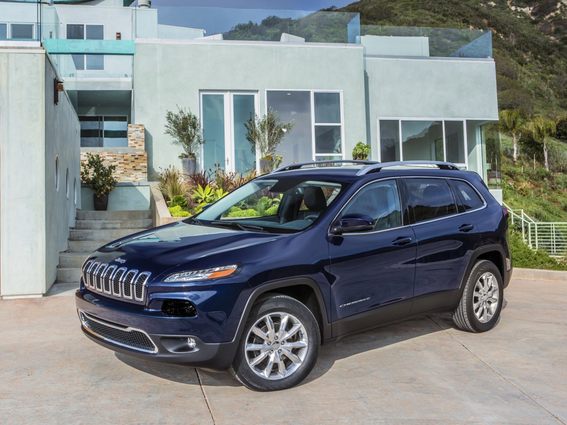 jeep cherokee limited blue suv