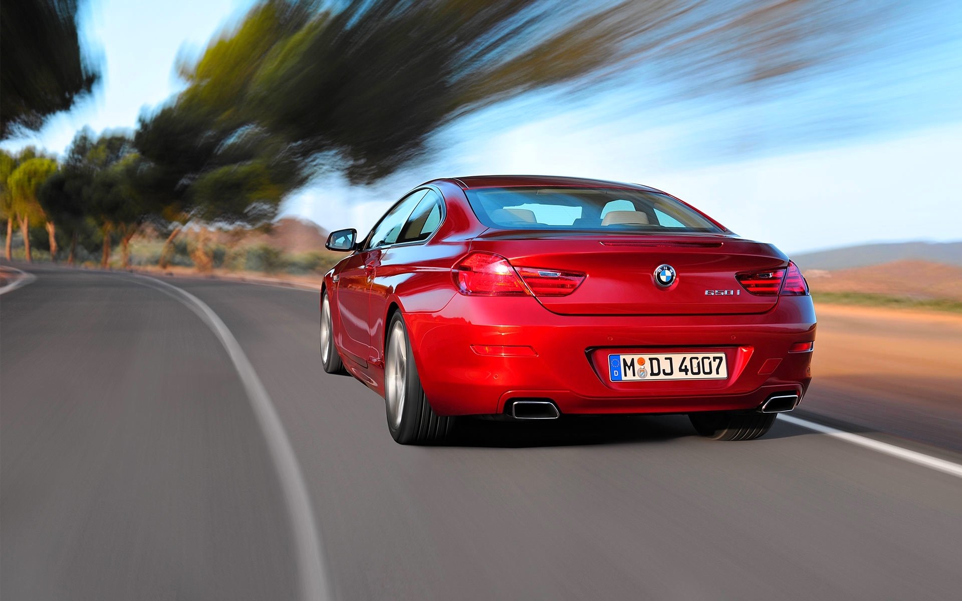 bmw serie 6 auto boomer rojo carretera en movimiento