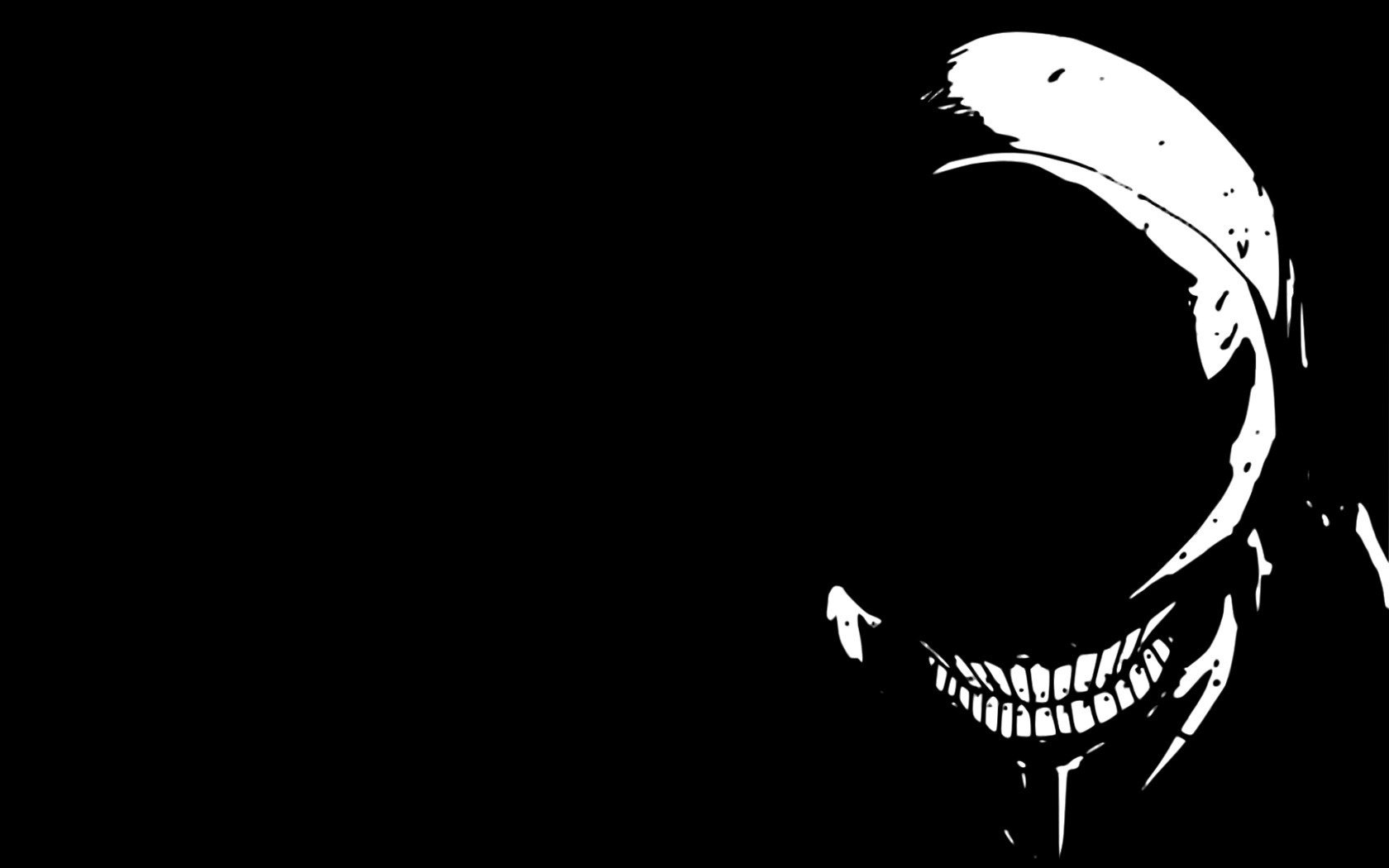 black and white minimalism stranger grin easy the dark background black background silhouette white