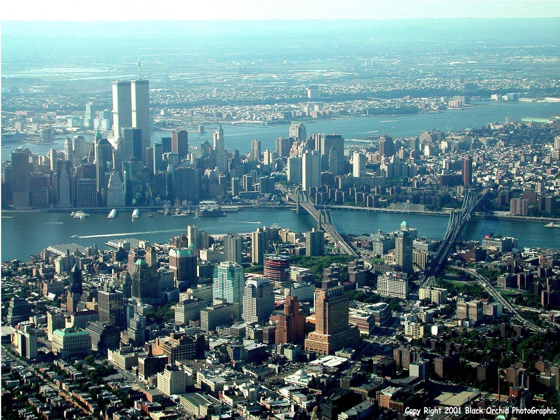 wtc wtc río puentes estados unidos ny 911 nueva york wtc world trade center manhattan nueva york usa ciudad rascacielos edificios agua vista metrópolis puente carretera calle arquitectura océano cielo