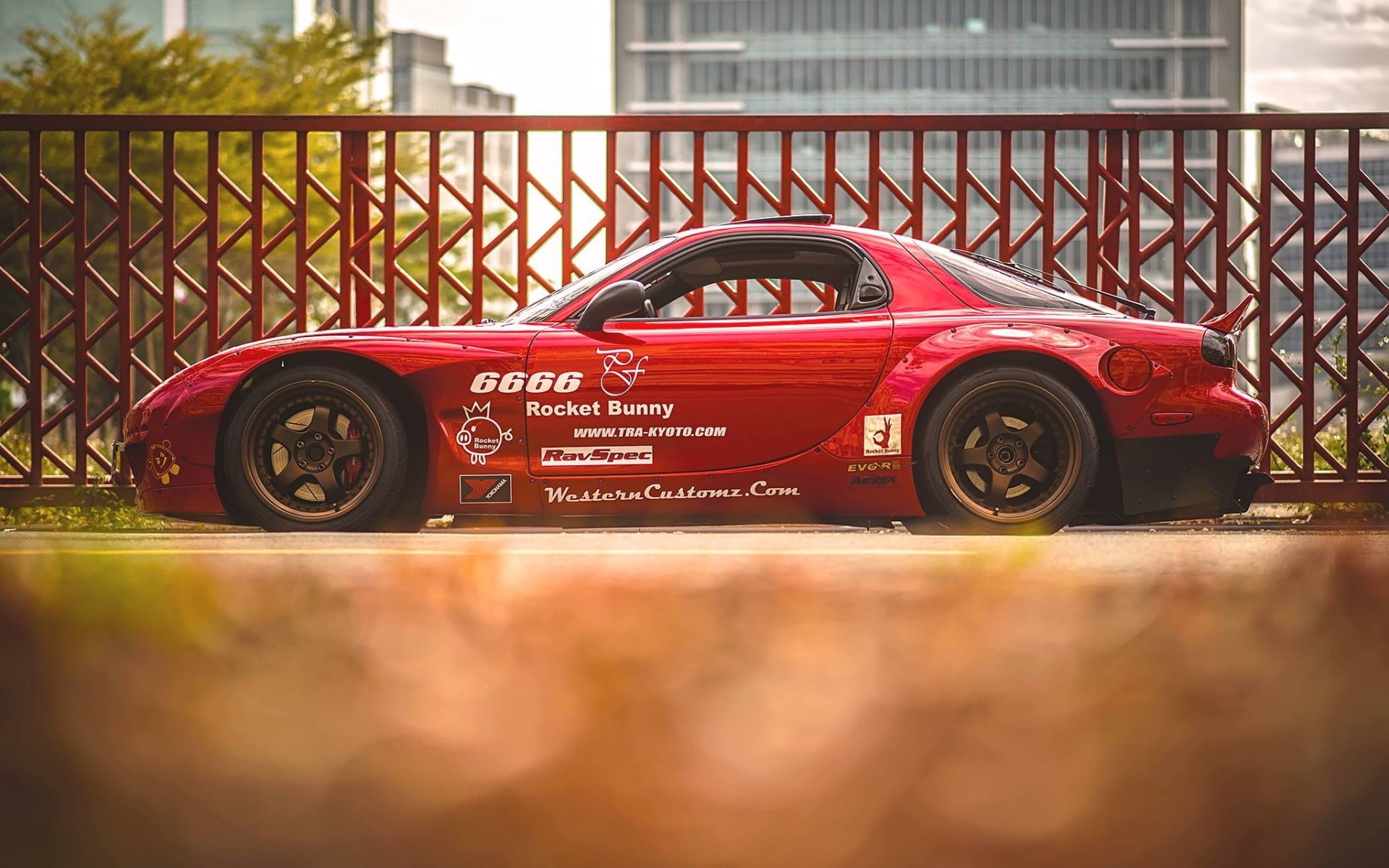 mazda rx7 coche tuning rx 7 rojo