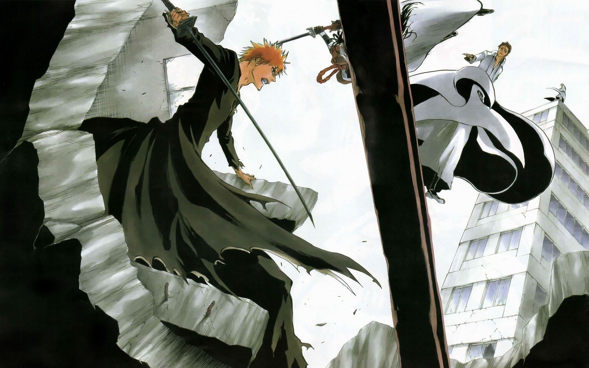 gin tousen anime capitaine eisen combat-a bleach bataille ichigo dessins bleach guerriers-a hommes-a