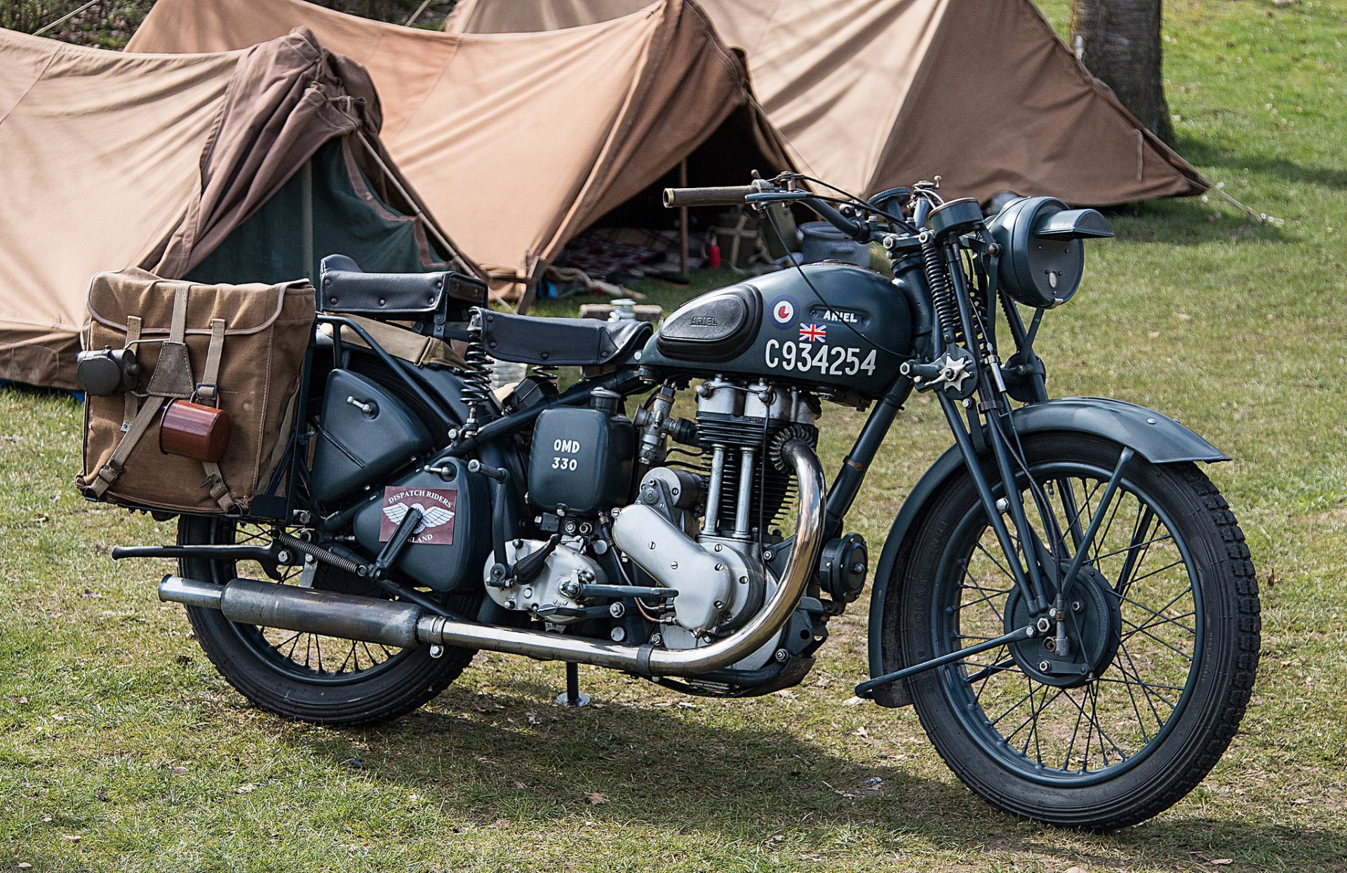 moto ariel w / n. g. dell esercito della seconda guerra mondiale