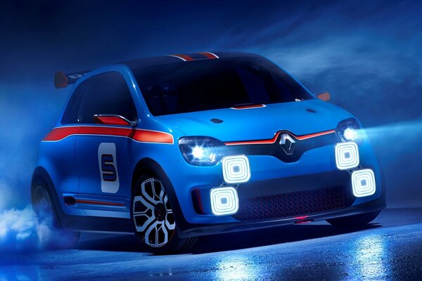 Coche azul renault twinrun