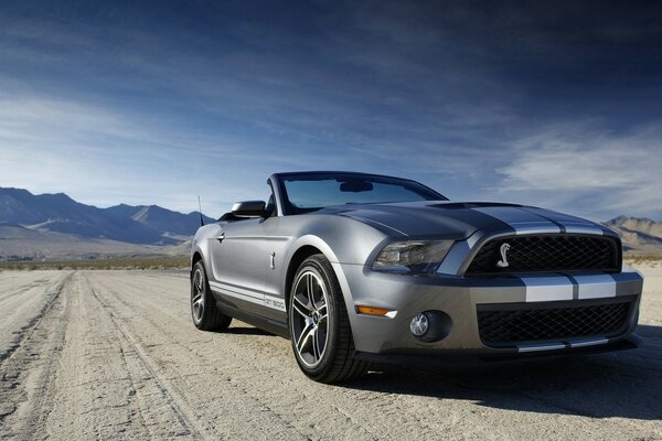 Beautiful car on a deserted road