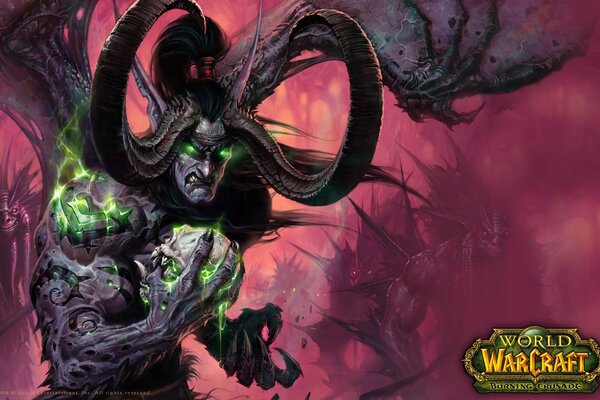 Illidan Stormrage with a skull in his hand