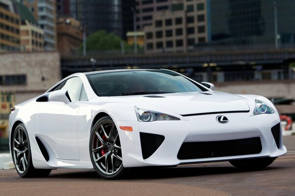 Kostenloses lexus lfa weißes Auto Bild in der Stadt