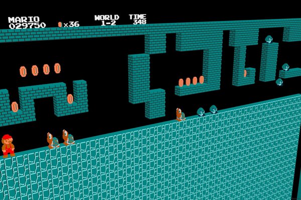 Level with turtles in the mario game