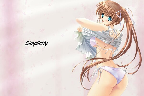 Anime girl in Dessous