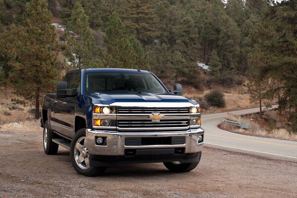 Chevrolet sur le bord de la route américaine