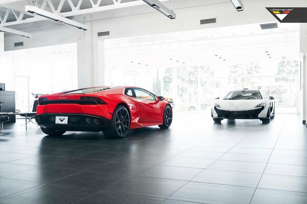 Black and White Luxury Lamborghini Car