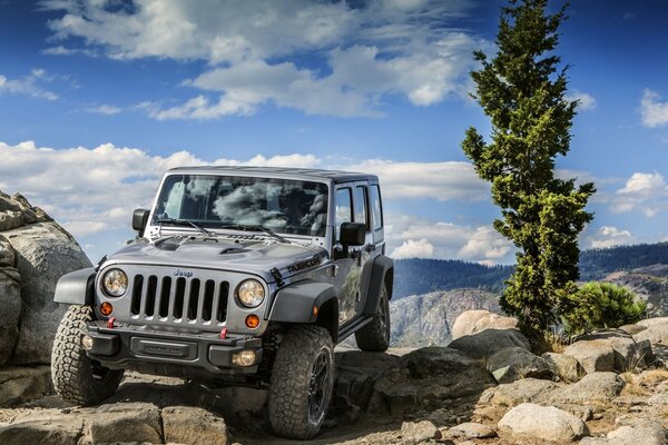 Американский jeep 2013 года на бездорожье