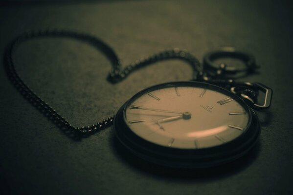 Las horas felices no miran; reloj de bolsillo con cadena en forma de corazón