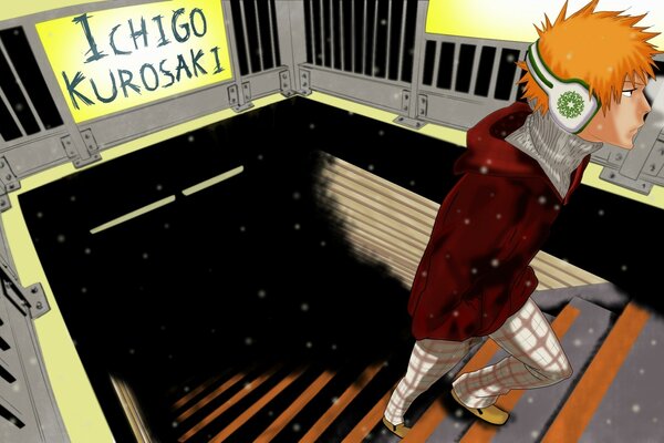 Herbst U-Bahn Ichigo Kurosaki in Ohrmuscheln