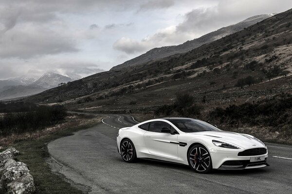 White aston martin in the UK