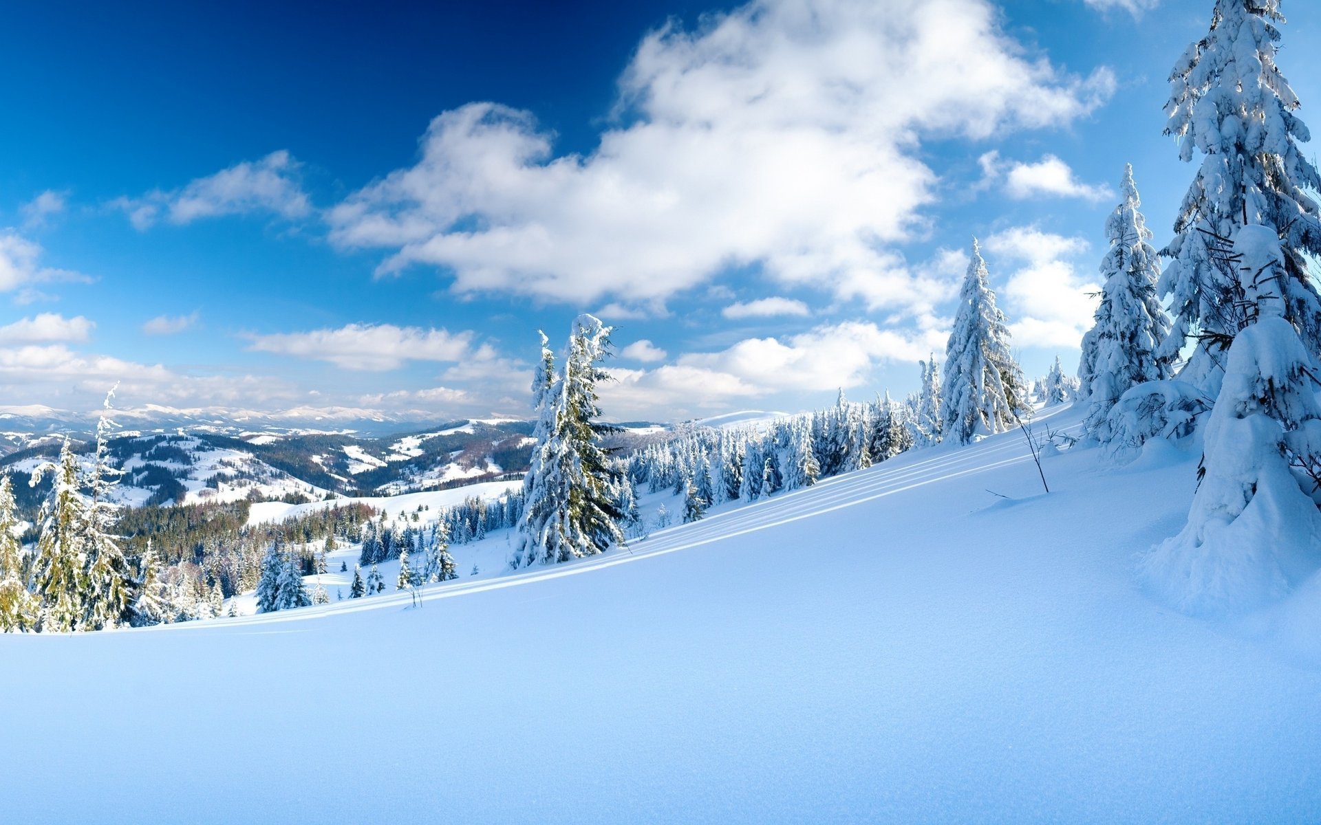 wintertapeten pisten foto landschaften bäume winter schnee wolken natur himmel berge kälte