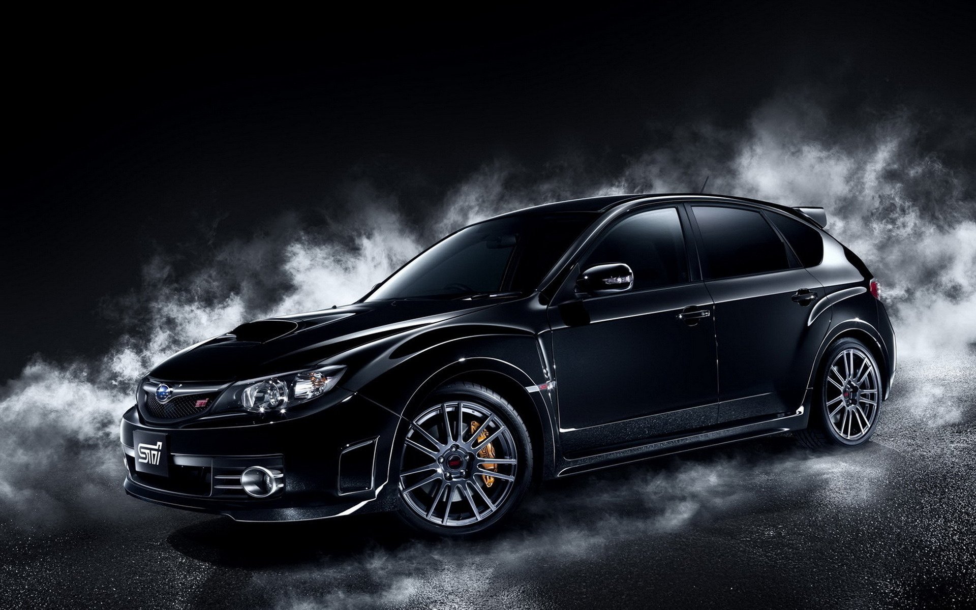 ubaru type s impreza wrx sti auto tuning hintergrund schwarz pkw transport kraftfahrzeuge