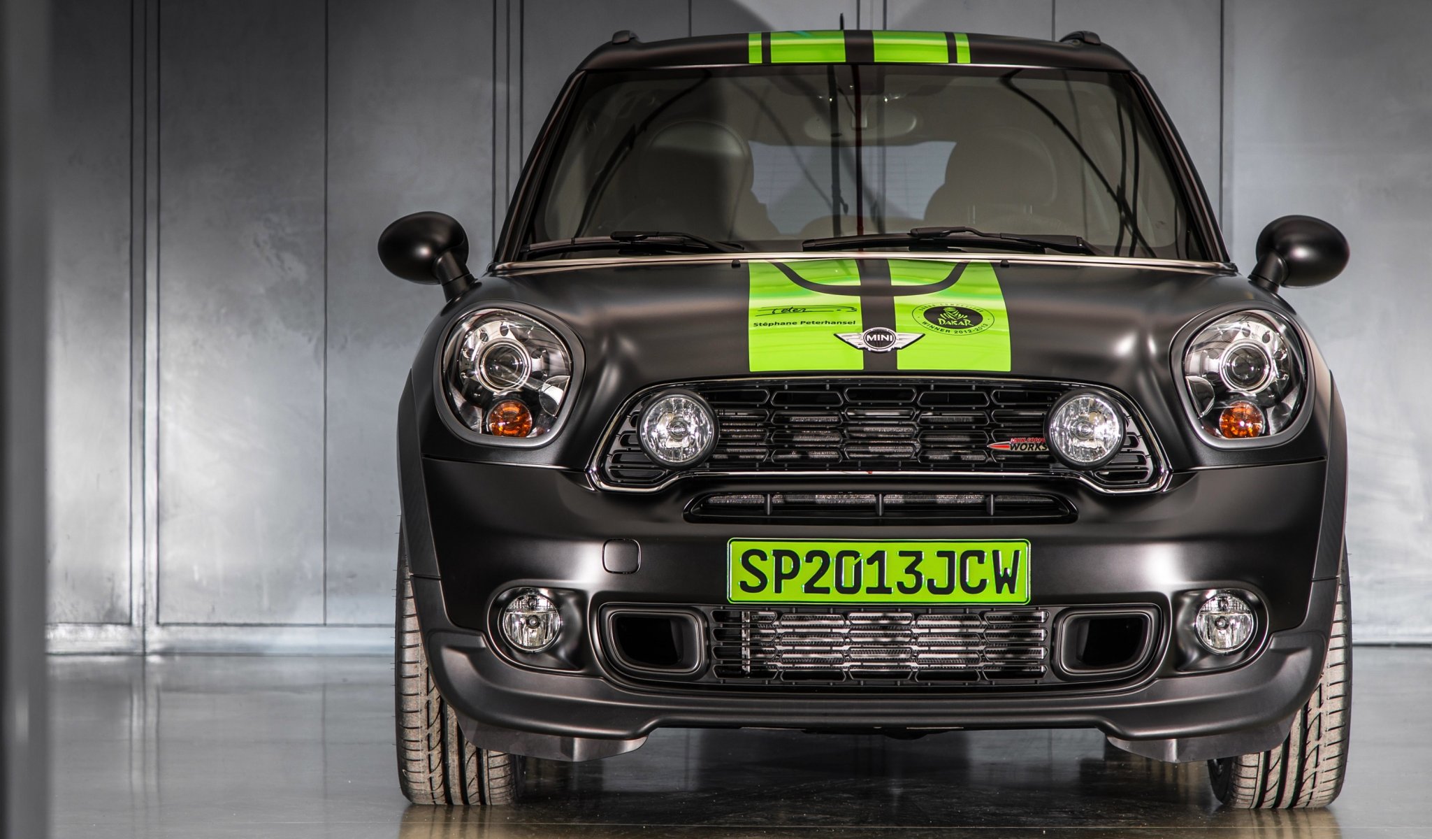 mini cooper mini suv to dakar dakar rally grille light logo hood