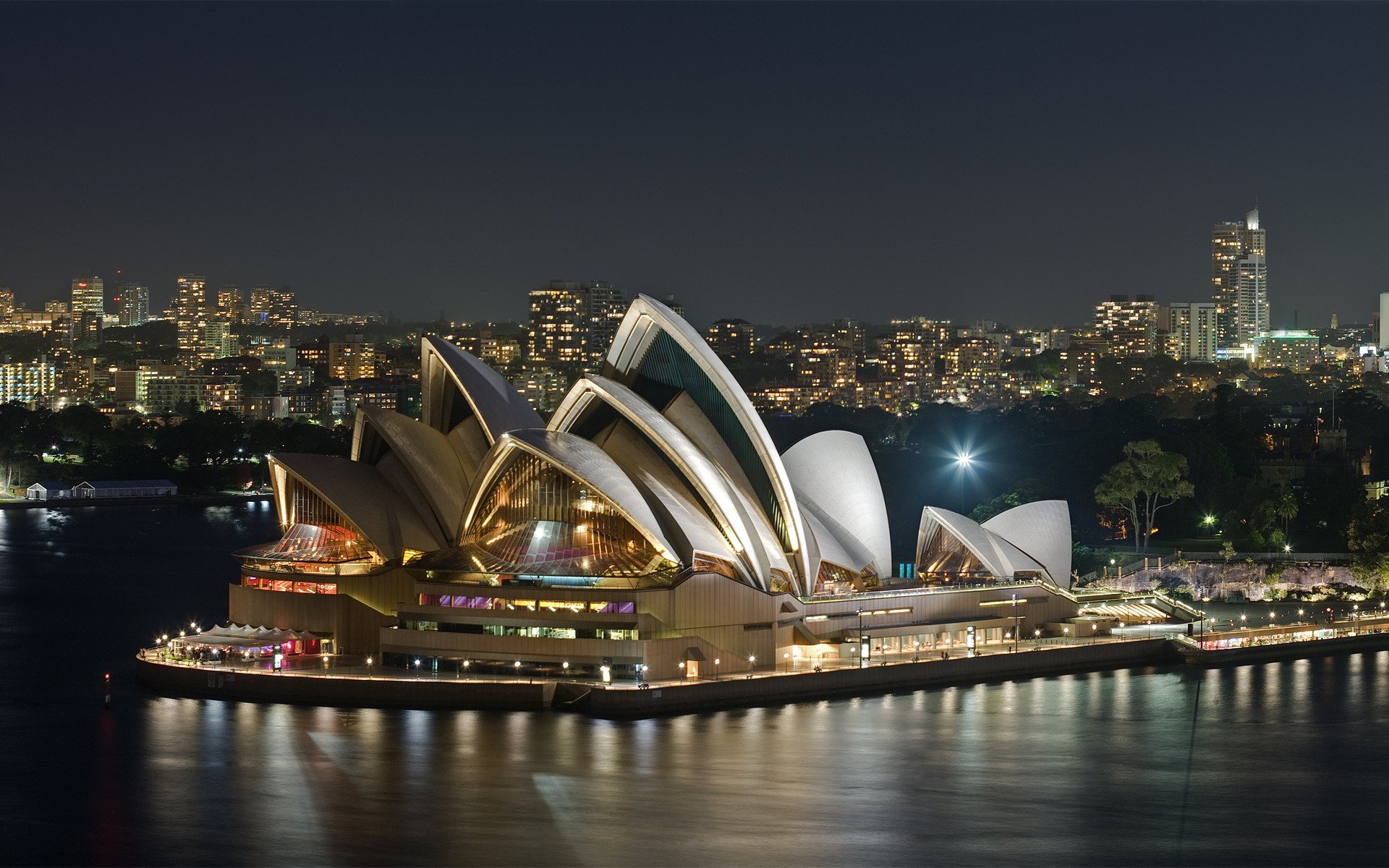 australien oper abend wasser stadt gebäude architektur sydney fluss hintergrund new york ozean promenade lichter nachthimmel nacht lichter der städte