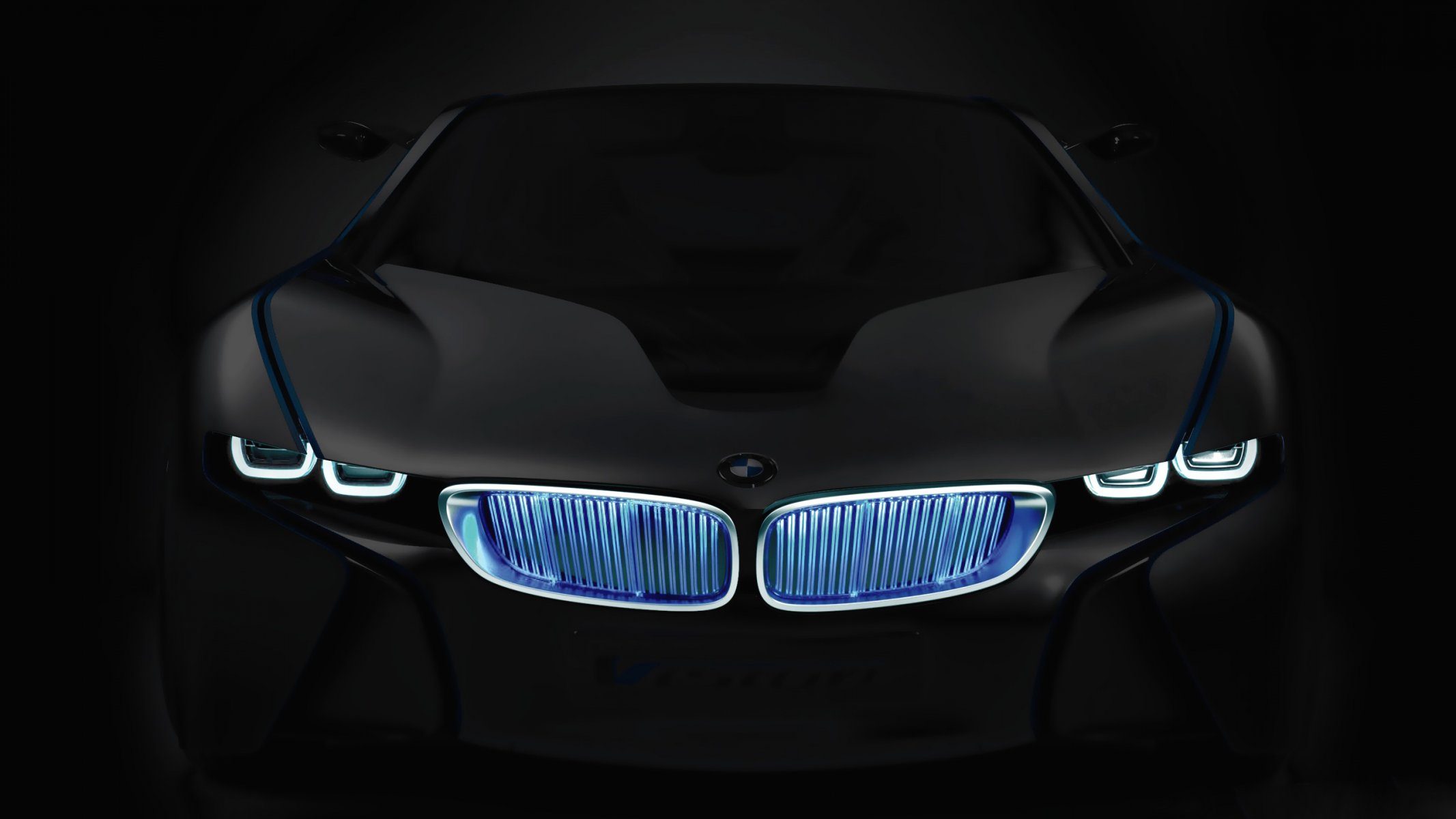 bmw i8 решетка фары бумер силуэт эмблема