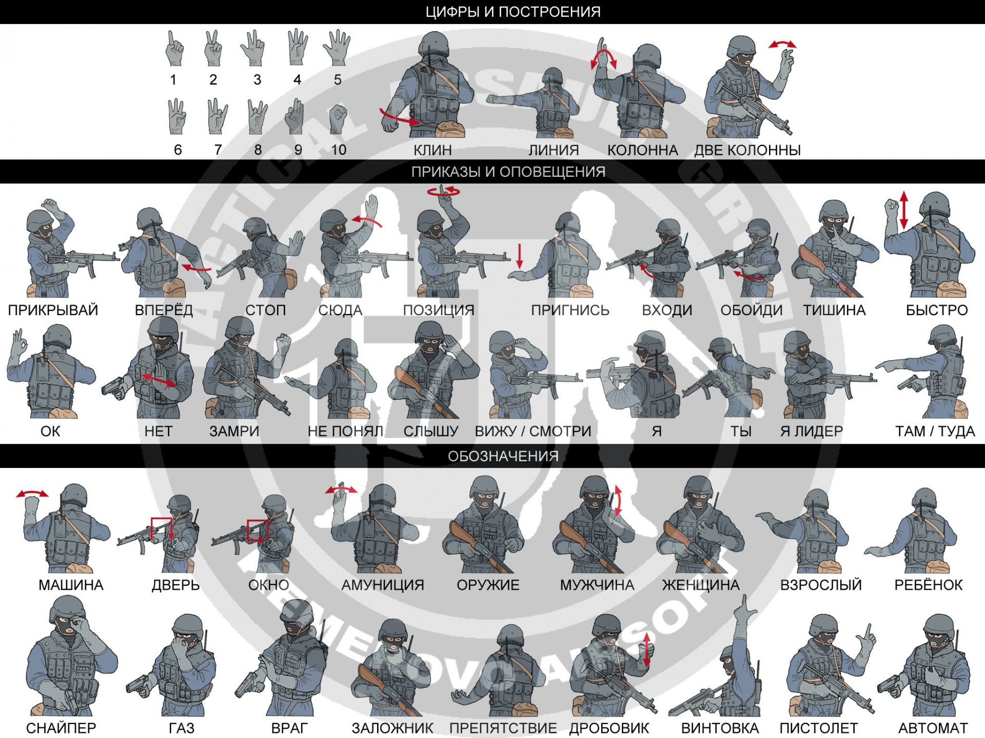 órdenes fuerzas especiales escuadrón de asalto táctico gestos casco números signos forma comando mano texturas