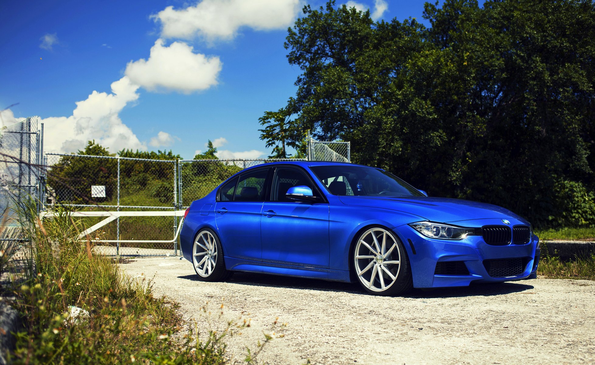 bmw 335i vossen blau räder vorne bmw