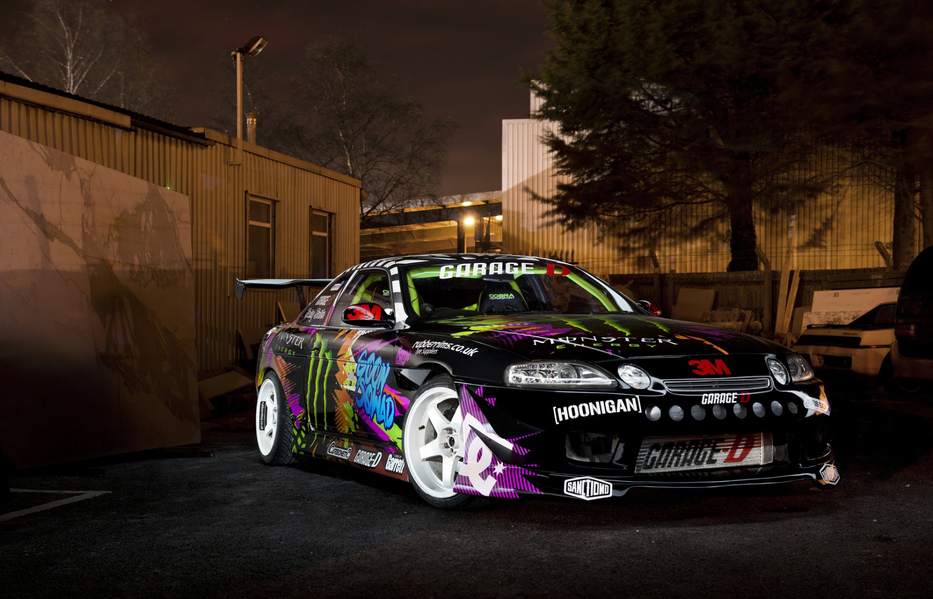 toyota soarer monster energy voiture de dérive toyota dérive nuit avant