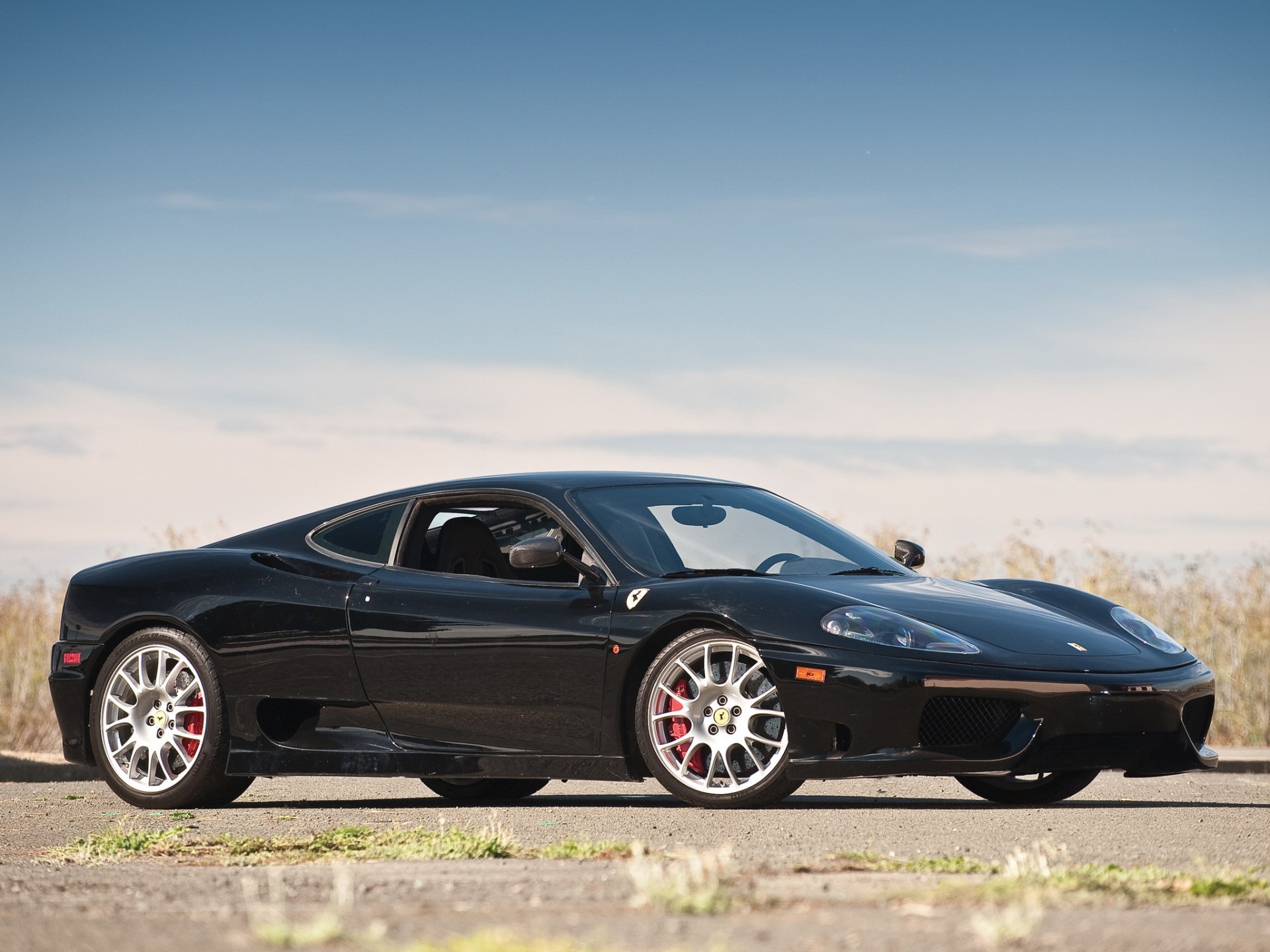 ferrari 360 sfida stradale nero ferrari nero cielo