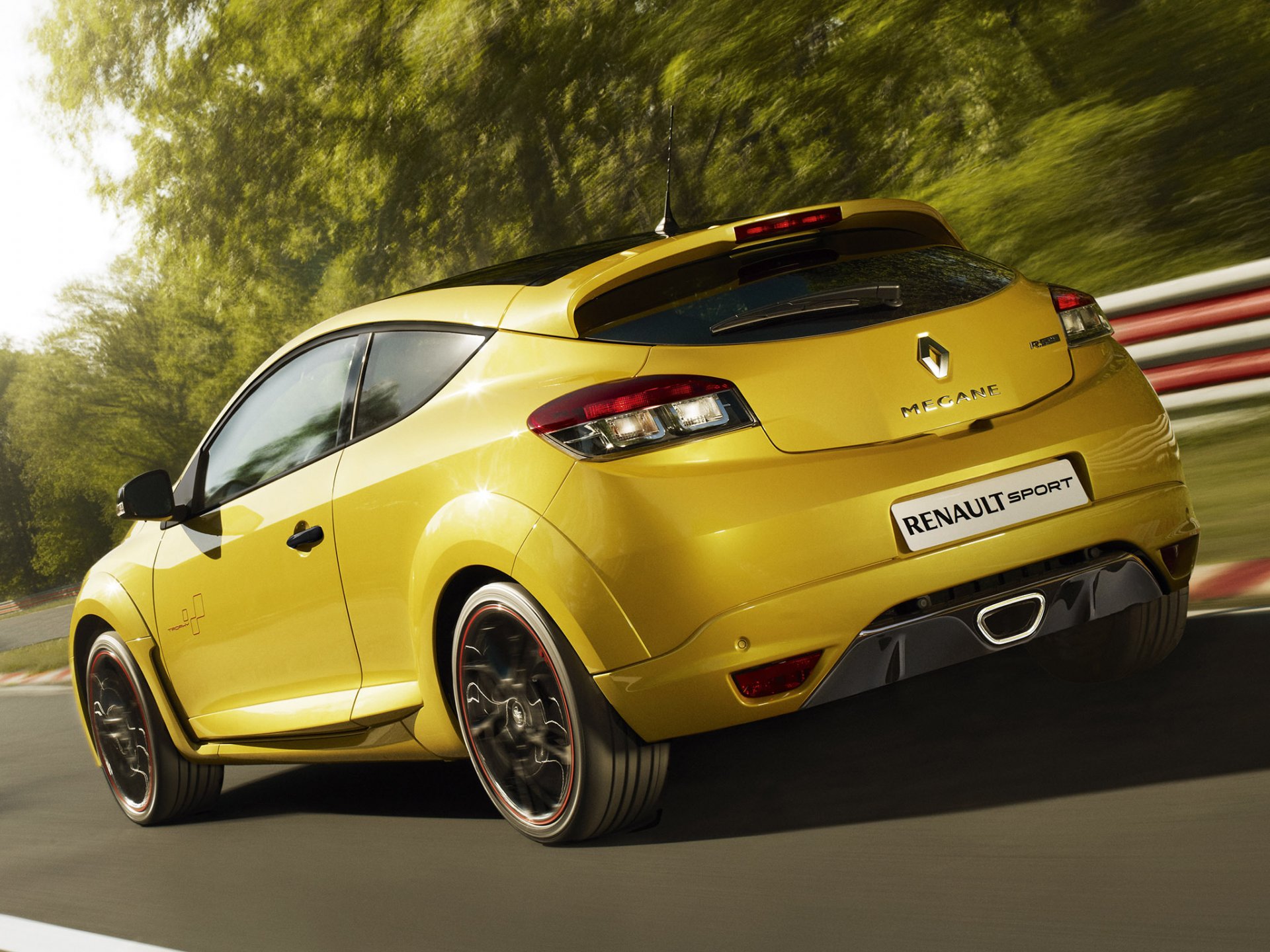 coche coche renault megane rs 250 deporte tráfico pista de carreras carrera coches renault megane rs 250 amarillo carreras