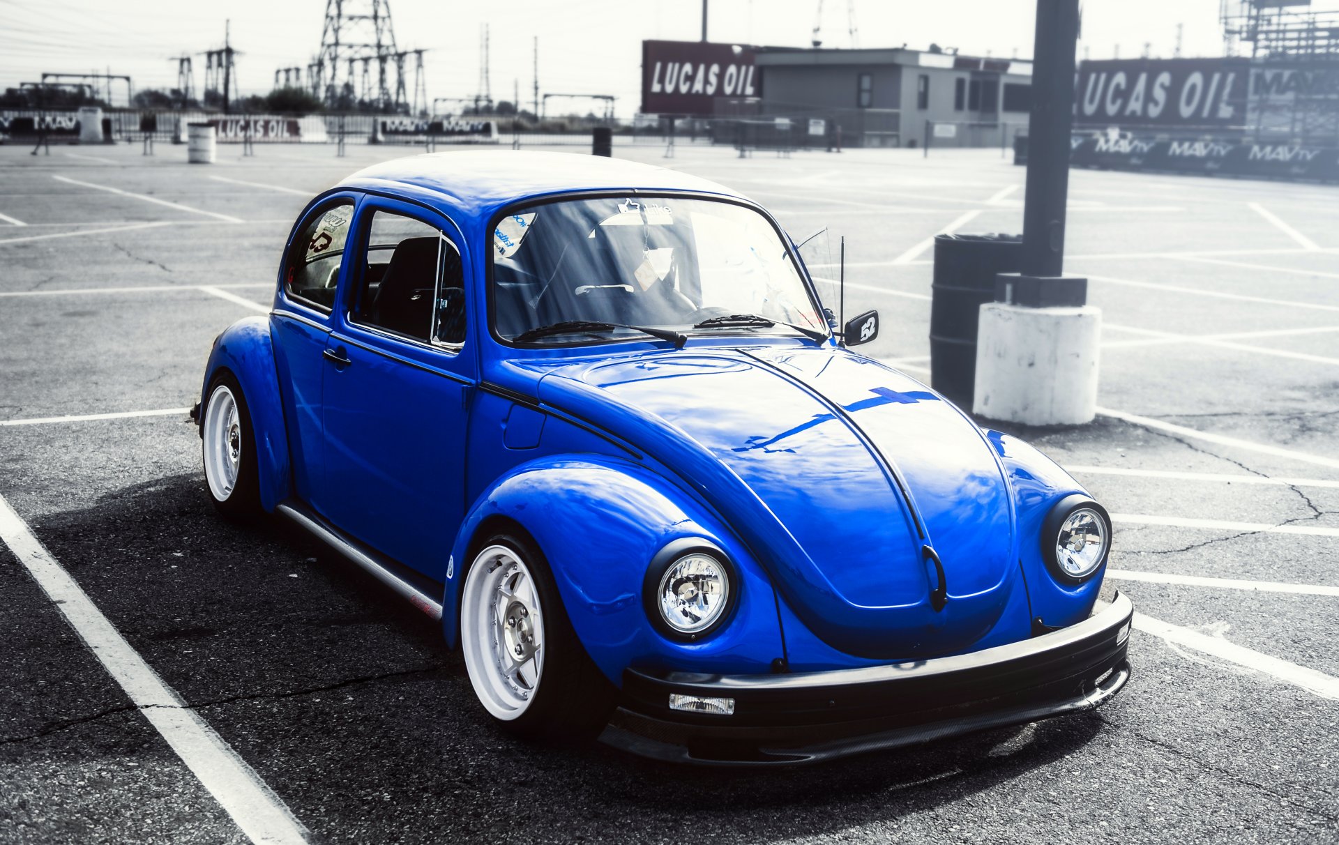 beetle bleu avant volkswagen