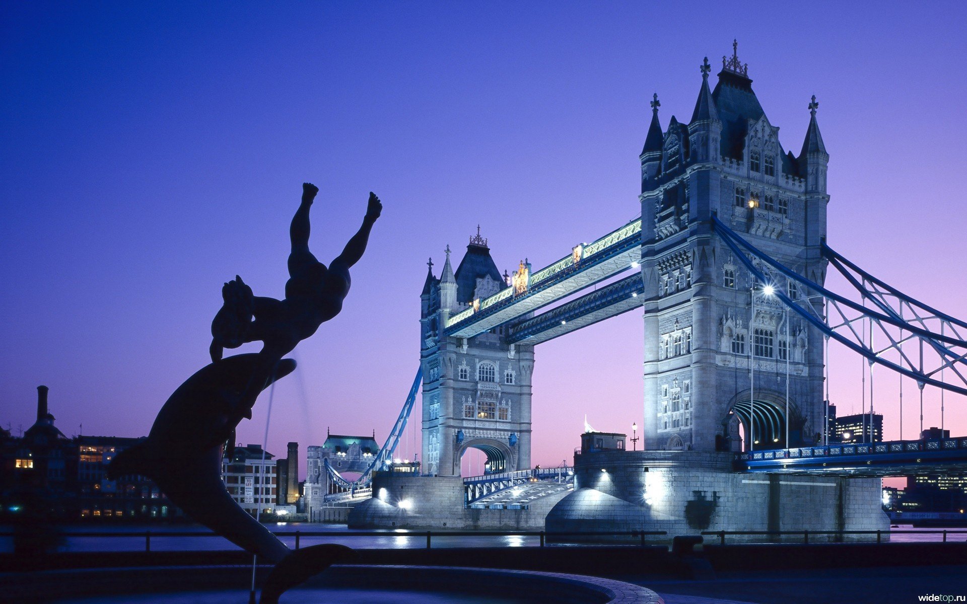 londres coucher de soleil ciel rivière pont sculpture lumières fontaine photo statues ciel nocturne lumières de la ville