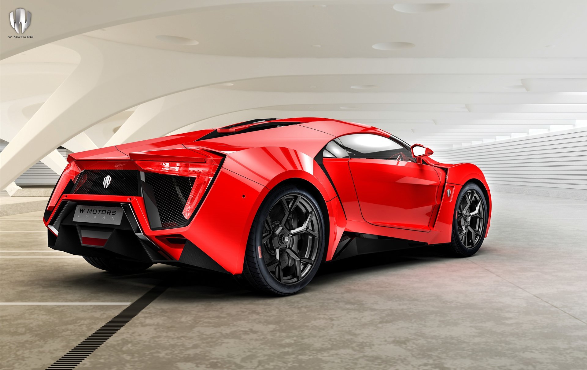 w motors lykan hypersport 2014 rot auto hinten