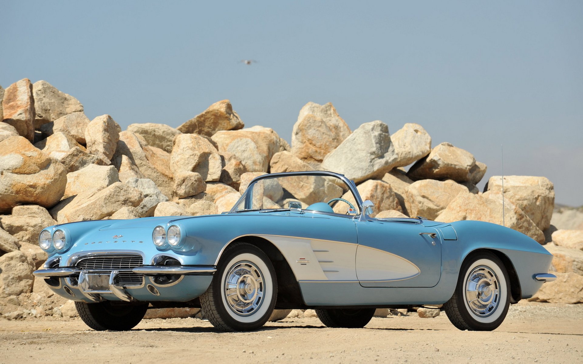 chevrolet corvette c1 1953 classic retro stones car convertible