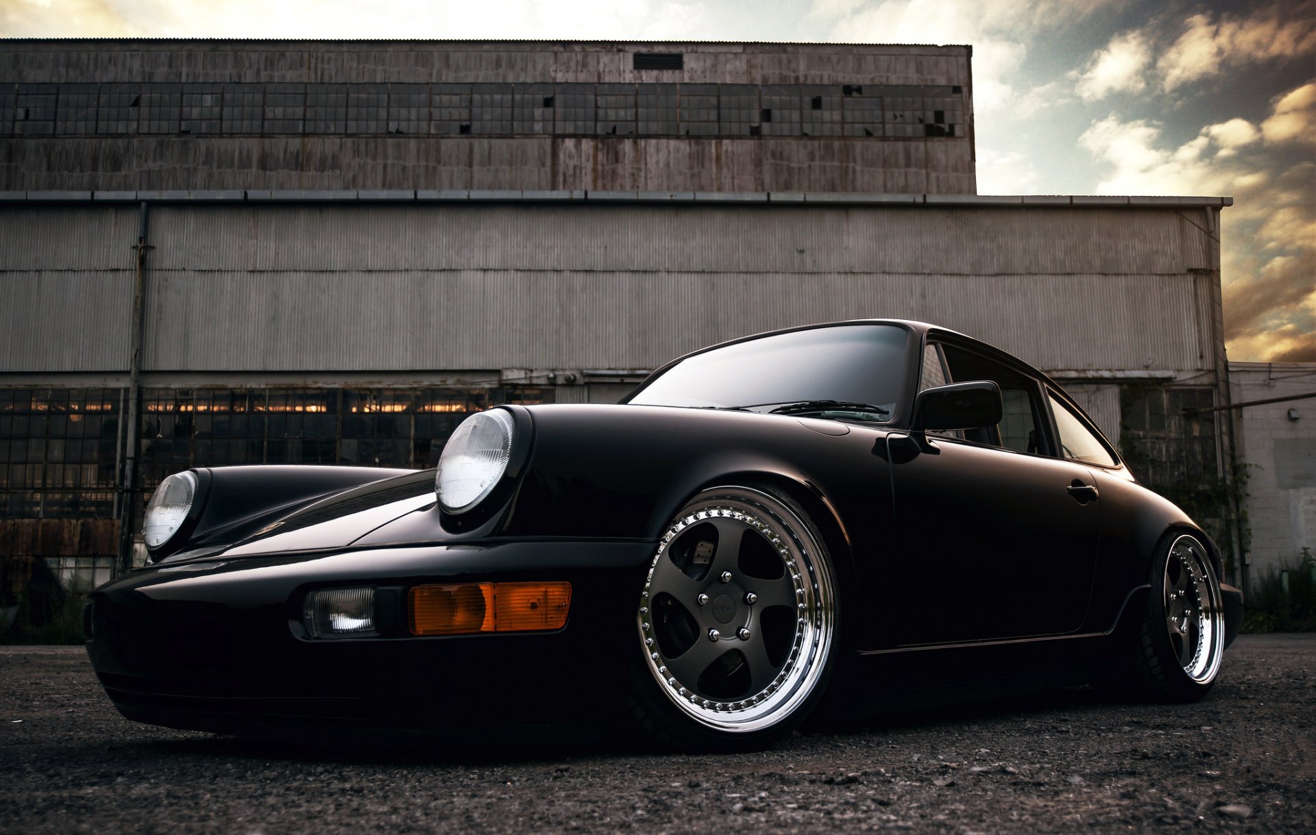 porsche 911 carrera 2 negro frente