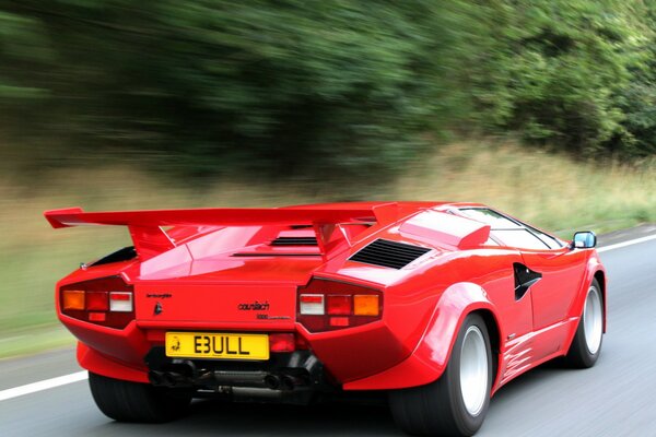 Lamborghini countach on the race track