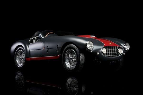 Black and red retro ferrari mm 53 spyder