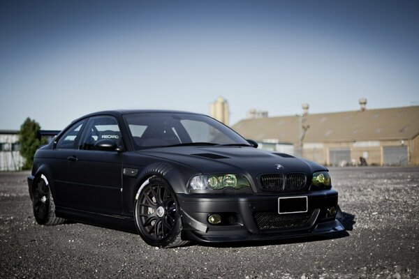 Tuned black bmw e46 m3