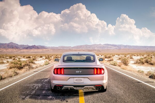 Un Ford blanco como la nieve es lo que necesitas para viajar por el desierto